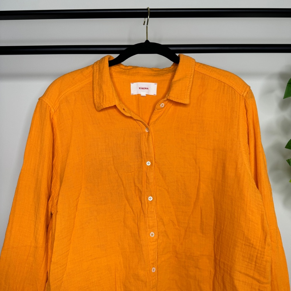 Xirena Gauze Cotton Scout Button Down Blouse size L Large - Picture 4 of 11